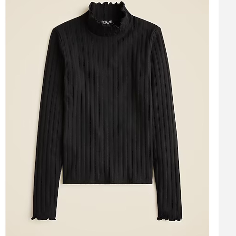 J. Crew Women’s Black Ribbed Turtleneck